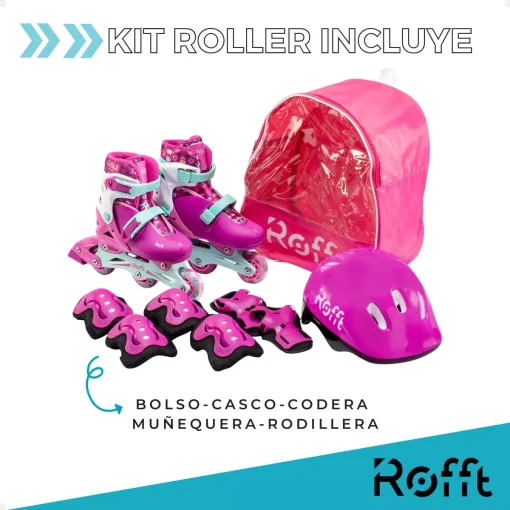 Rollers 2 En 1 Patin Extensible Kit Casco Protecciones Rofft - Imagen 10