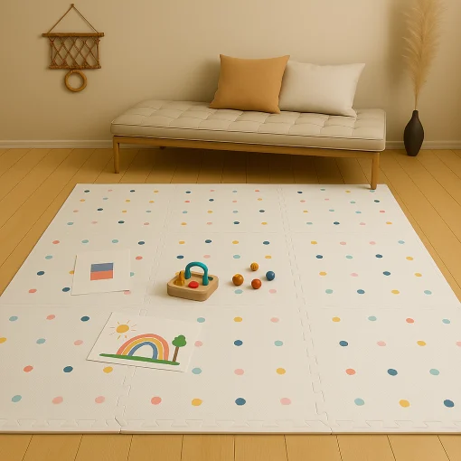 Alfombra antigolpes para bebe Blanca