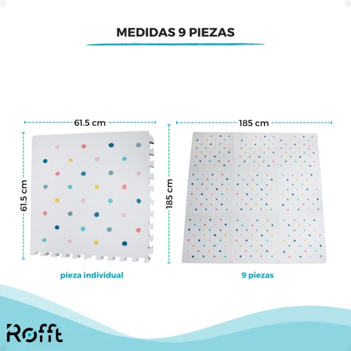 Alfombra antigolpes para bebe Blanca - Imagen 4
