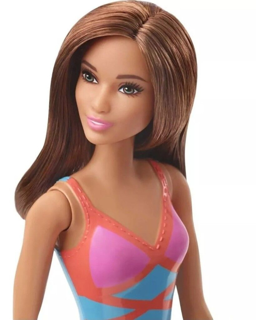 Muñeca Barbie Playa Con Malla Celeste - Imagen 3