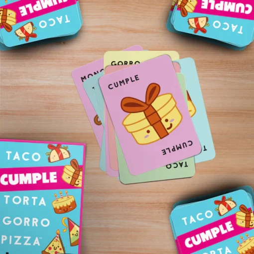 Juego De Cartas Taco Cumple Torta Gorro Pizza - Buro - Imagen 2