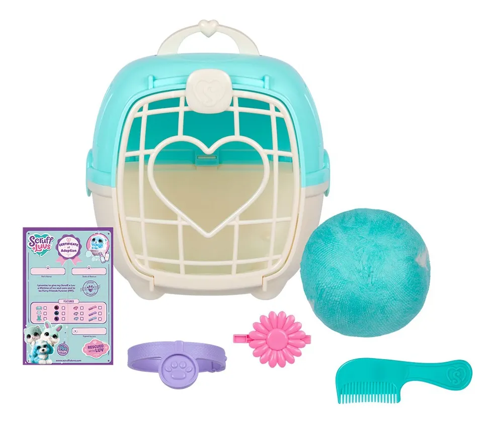 Scruff A Luvs Pets Peluche Tierno Sorpresa C/acc Color Celeste - Imagen 2