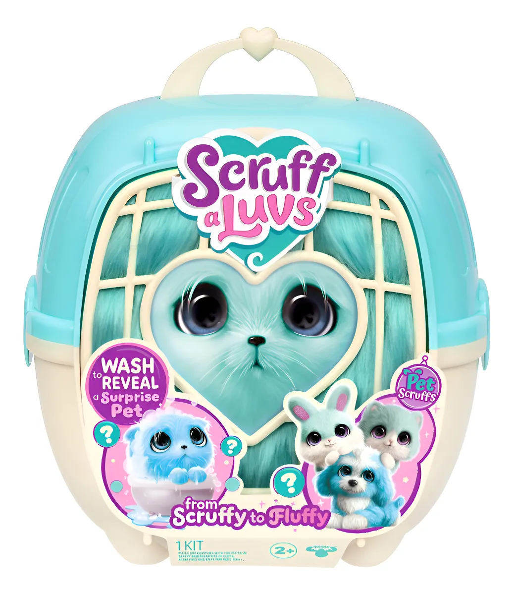 Scruff A Luvs Pets Peluche Tierno Sorpresa C/acc Color Celeste